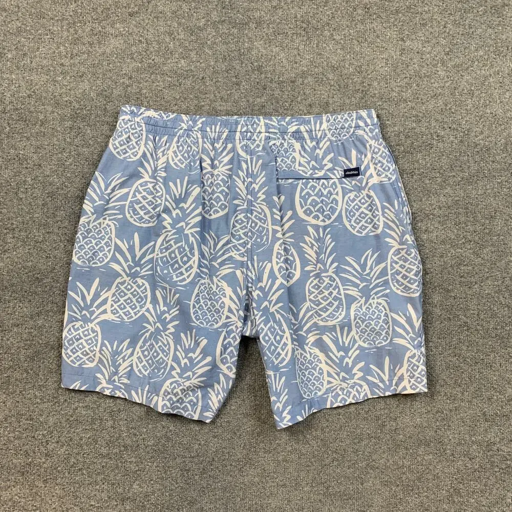 Chubbies Shorts Mens XL Extra Large Periwinkle White Thigh Napples Swim Trunks
